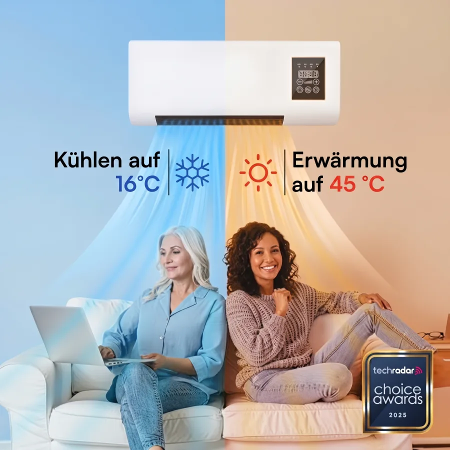 Coolizi Air Conditioner kühlt auf 16 Grad und heizt auf 45 Grad
